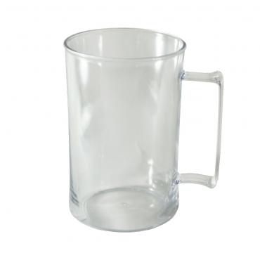 Caneca acrílica de 350ml com cabo ondulado