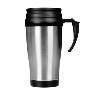 Caneca inox de 400ml revestida internamente com PVC