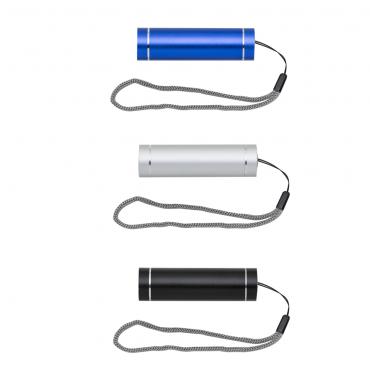 Lanterna bastão alumínio com led. Tampa de rosca lado oposto ao Led