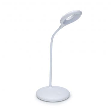 Luminária de mesa flexível com doze LEDs(centro da luminária vazado).