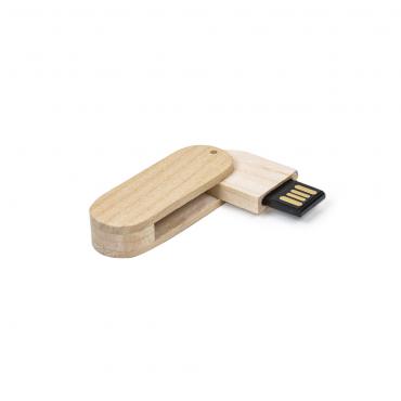 Pen Drive 4GB giratório oval de bambu